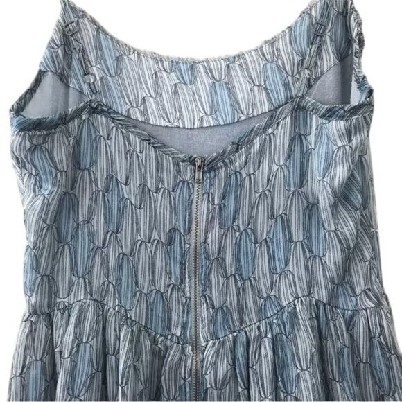 Willow & Clay Blue Spaghetti Strap Chiffon Mini Dress Size S Boho - Picture 7 of 8